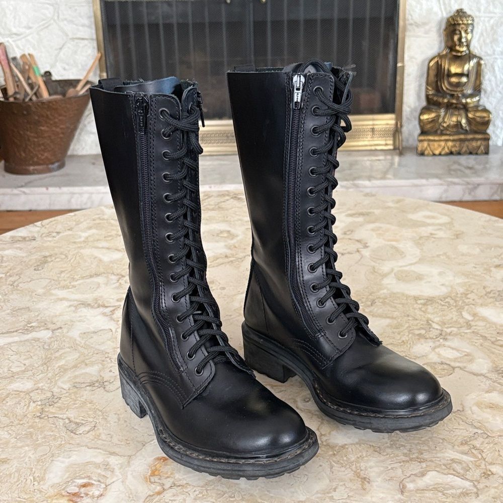 ALDO Women's ReflowβTall Combat Leather Boots